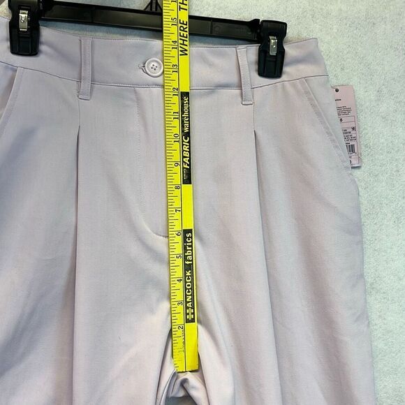 NWT WILD FABLE Dress Pants Womens Size 8 Light Violet Pleated High-Rise Wide Leg - Picture 11 of 16